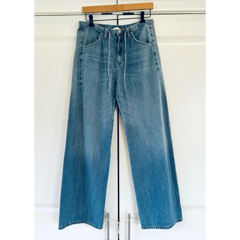 Zara drawstring jeans wide leg baggy size 4 - Picture 6 of 6